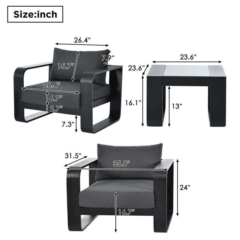 Ensemble modulaire d'extérieur réversible avec coussins Lashawnta