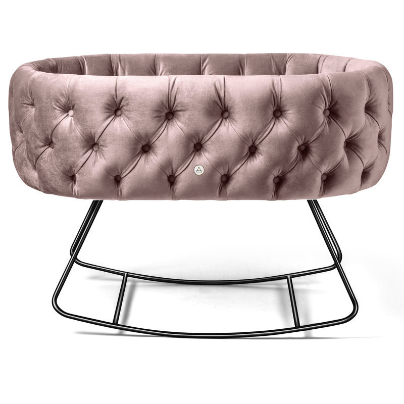 Tufted Button Bassinet, Dusty Pink