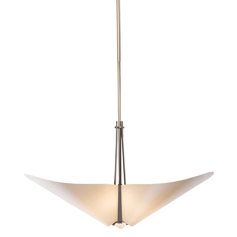 Kirigami 3 - Light Unique/Statement Geometric Chandelier, Translucent Dark Smoke