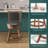 Swivel Upholstered Counter Stool with Solid Wood Frame-820862595-814318230