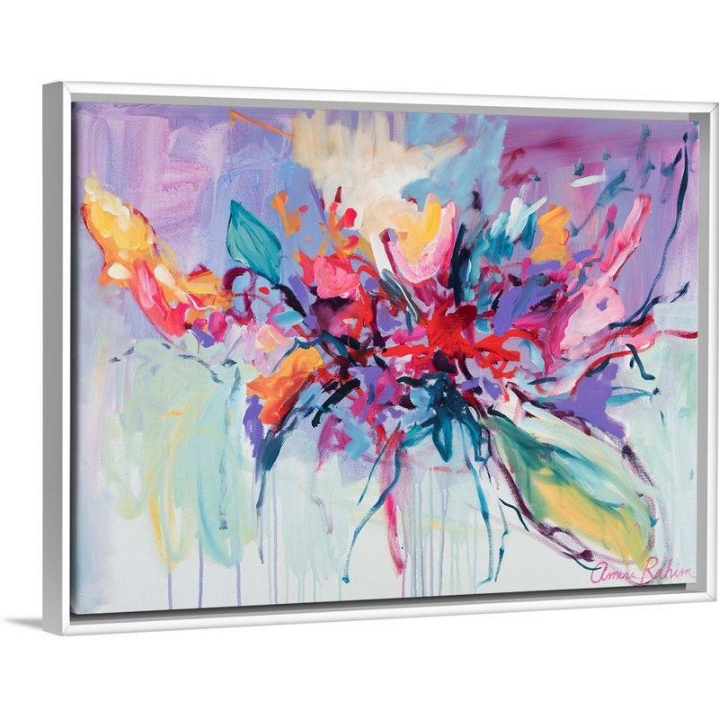"Matters of the Heart" par Amira Rahim, reproduction d’art sur toile, H 32 po x l 42 po x P 1,75 po, Toile blanche encadrée