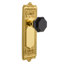 Plaque Egg & Dart avec bouton de porte Waldorf noir