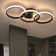 LED Ceiling Light 3 Flame Black Ring Design 3000k Warm White Beverli