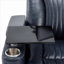  Fauteuil inclinable multifonctionnel pivotant électrique à 270 °, siège de cinéma en similicuir bleu pour salon