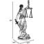 Statue de déesse grecque de la justice Themis, sculpture en résine de finition bronze coulé à froid pour la décoration intérieure et le bureau