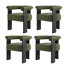 Ballycor 24"W Modern Boucle Dining Chair With Solid Wood Legs