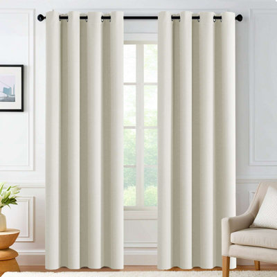 Ensemble de 2 panneaux occultants pour rideaux occultants et isolants avec œillets