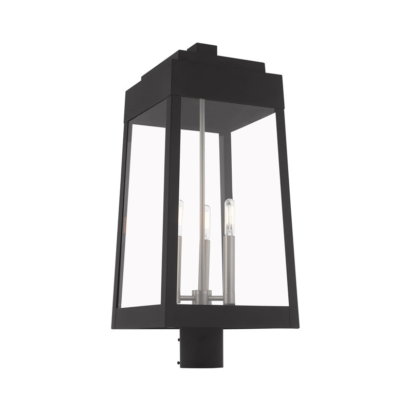 Tête de lanterne câblée 1 lumière Antionetta, Noir, H 24,75 po x l 10,5 po x P 10,5 po
