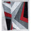 Tapis rouge à motif abstrait Zonia-562287418