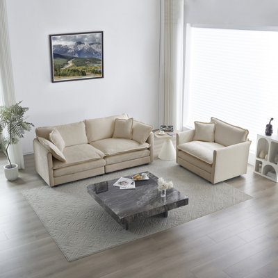 Ensemble de salon, canapé en chenille, pour le salon