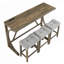 Ensemble de table de bar industriel avec prise de courant, tabourets confortables et assemblage facile pour les espaces de vie modernes