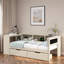 Lit plateforme simple en bois avec tablettes de rangement-2020578866-2020578867