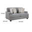 Causeuse avec 4 coussins Brady, chenille, cloutée, 66 po-115685945