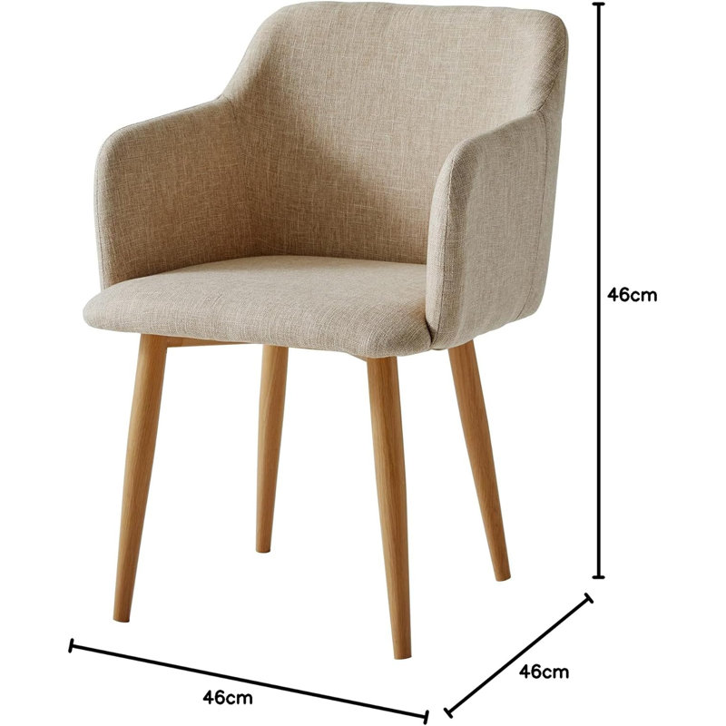 36cm H Fabric Upholstered Armchair, orange