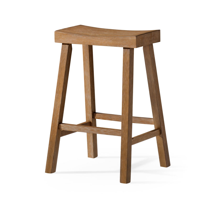 Maven Lane Vincent Wooden Kitchen Stool, Counter Stool ( 26" Seat Height ), Antiqued Natural