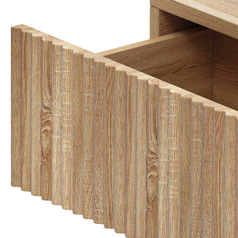 Table basse à 4 tiroirs Ellise, Bois naturel