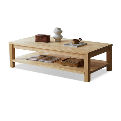 Burlywood Solid Wood Rectangular Burlywood Table
