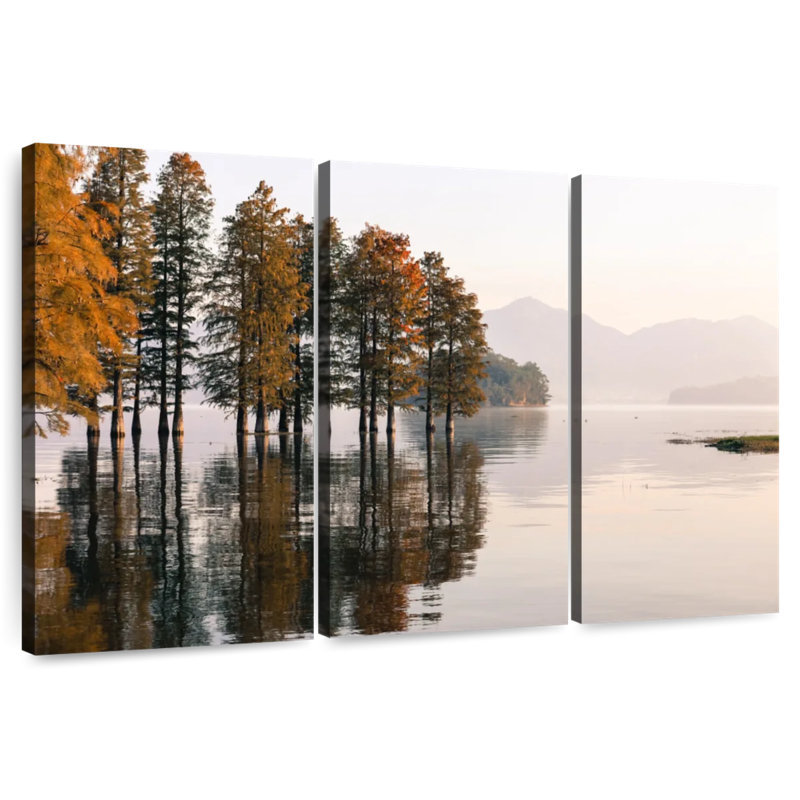 Harnek Metasequoia Lake Reflection, H 32 po x l 50 po