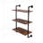 Versatile Industrial Pipe Shelf with Multiple Tiers and Hooks for Various Spaces