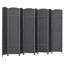 Paravent, écran d'intimité pliable à 8 panneaux, cloison autoportante de 5,6 pi de hauteur pour bureau à domicile, chambre à coucher, gris anthracite