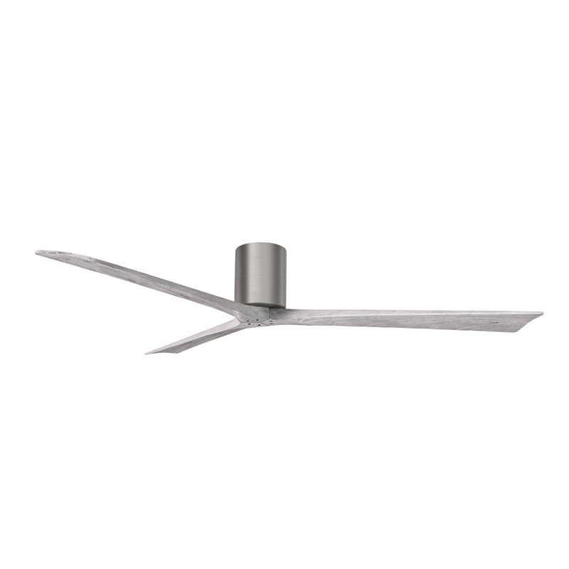 Ventilateur de plafond à 3 pales Olivier, Ton bois de grange, Étain brossé, 72"