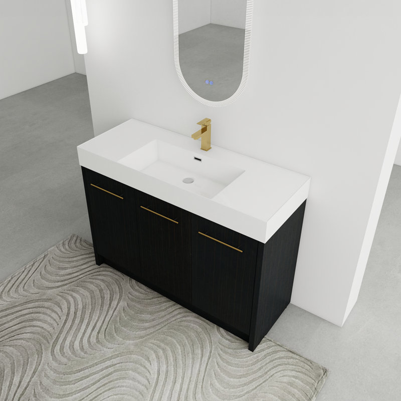 Meuble-lavabo autoportant avec lavabo Chagoya