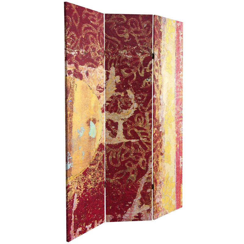 47.25'' 3 - Panel Folding Room Divider, Fire Dancer