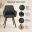  Modern Taylors Dark Grey Faux Leather Dining Chairs Set For Dining Room Furniture-1757801287