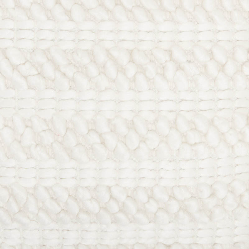 Woven Stripes Kids Square Throw Pillow 20" in White Cotton