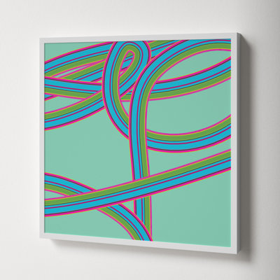 Polo "Turquoise Twist" Print by Jacques Pilon