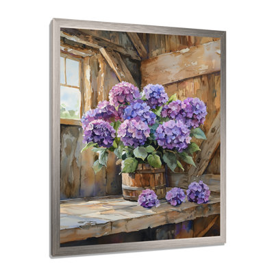 Art mural floral sur toile, impression de fleur botanique - composition florale de jardin