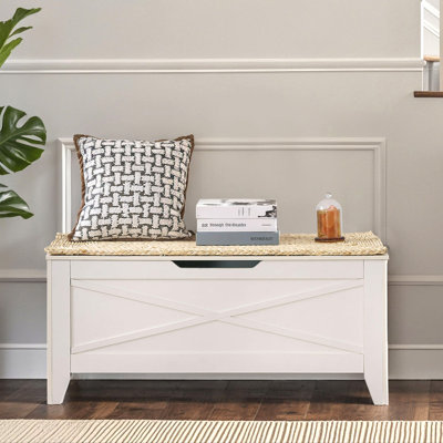 Wooden Storage Bench with Lid – Multi-Functional Shoe Bench, Blanket Chest & Toy Box for Entryway, Bedroom, or Living Room by Gracie Oaks
