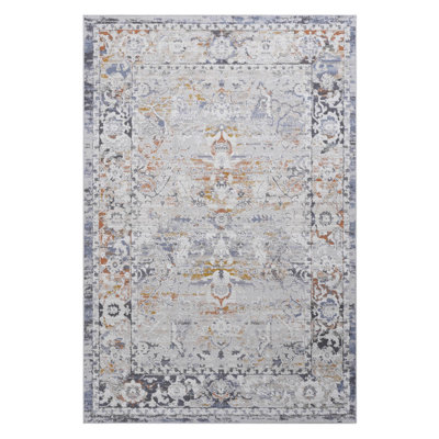 Collection Ivory/Grey/Traditional Non-Shedding Living Room Bedroom Dining Home Office Stylish And Stain Resistant Area Rug