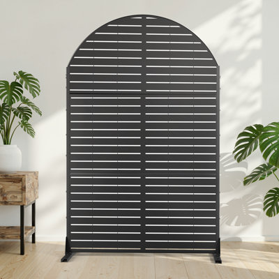 Paravent arqué en métal, paravent autoportant classique pour patio, balcon ou jardin