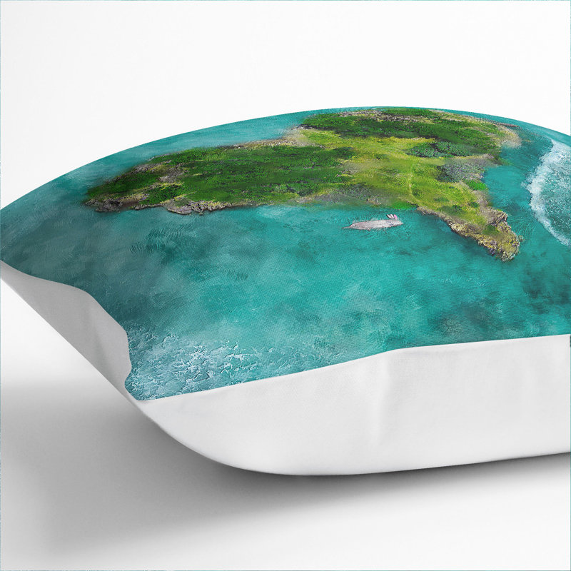 Square Cushion, 40cm H x 40cm W x 15cm D, White