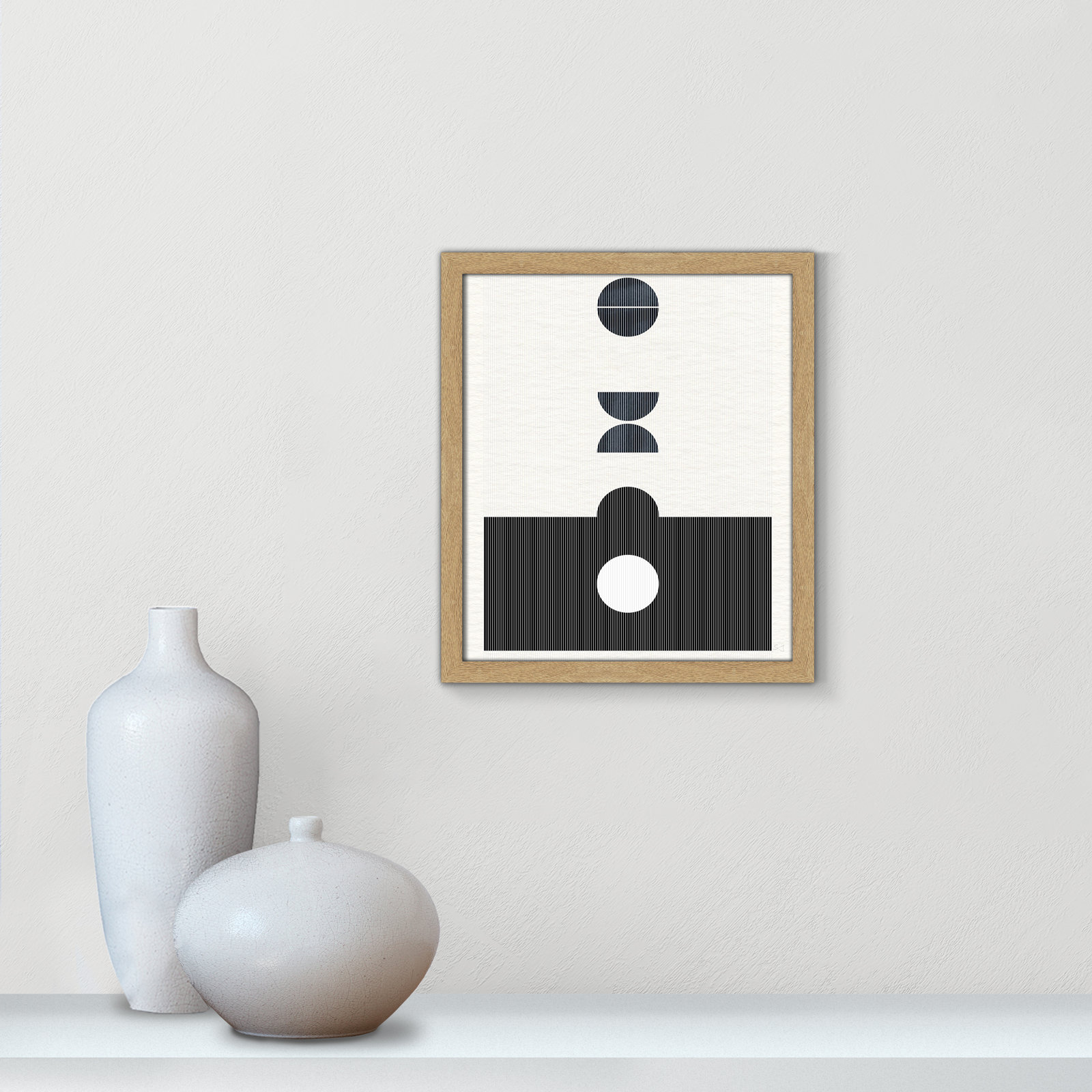 Eclipse I Print by Susan Jill, 15" H x 13" W x 0.75" D, Natural Framed