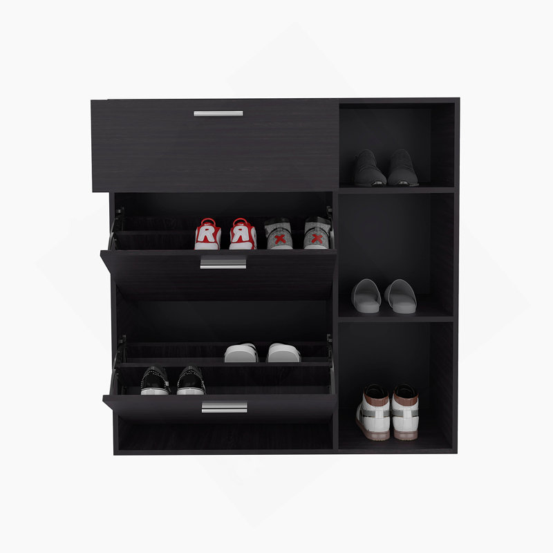 1-Drawer Shoe Storage Cabinet With 2 Tilt-Out Drawers