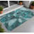 3' X 5' Teal Abstract Washable Non Skid Indoor Outdoor Area Rug
