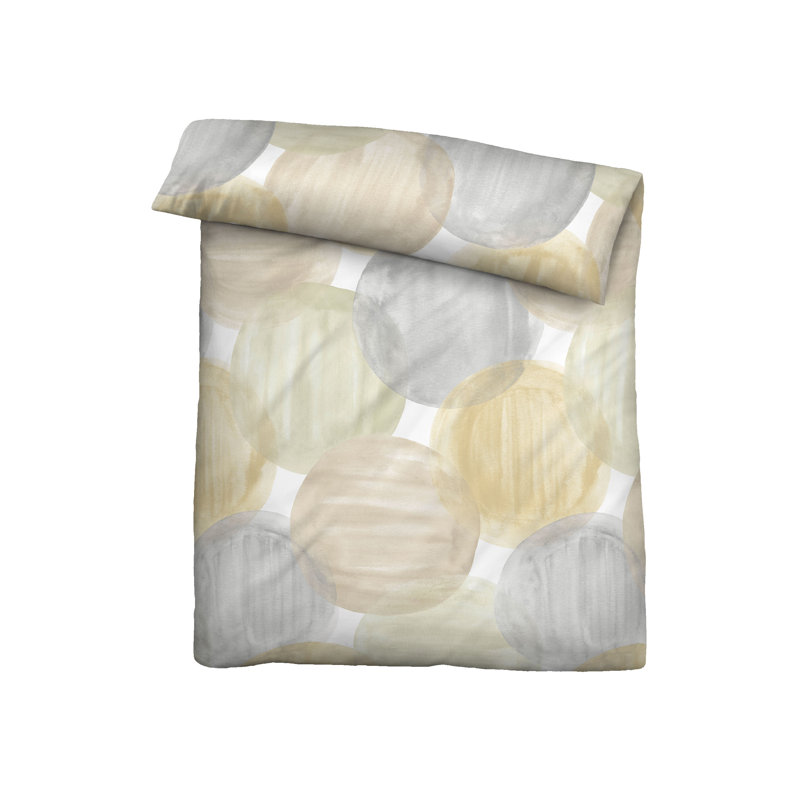 Sateen 80 TC 2 Piece Duvet Cover Set, Gray, 155 x 220 cm + 80 x 80 cm 