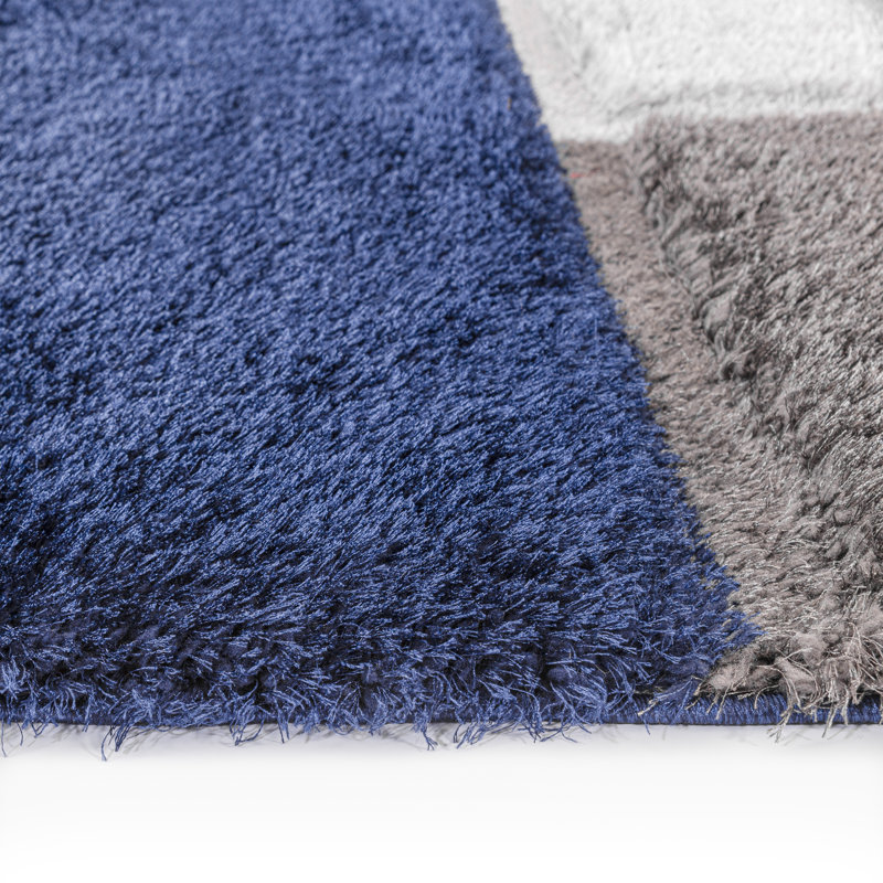 Geometric Shaggy Area Rug, Runner 152 x 559 cm