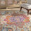 Tapis oriental gris / orange / rose Adeliza
