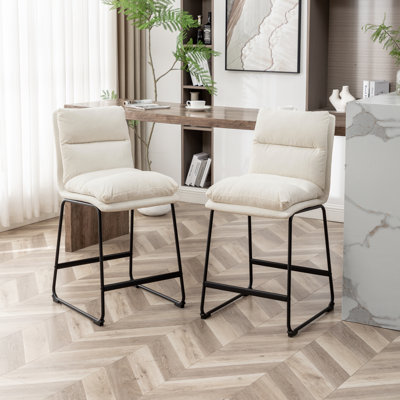 Upholstered Barstools Set of 2