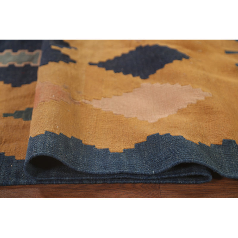 Tapis bleu marine Kilim 7 x 10