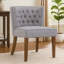Tufted Polyester Upholstered Side Chair in Black, White, Grey