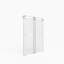 Porte de douche coulissante double sans cadre l 56 à 60 po x H 70 po, verre trempé clair de 5/16 po (8 mm) de large épaisseur, couche double facile à nettoyer, finition nickel brossé avec tampon-121348710