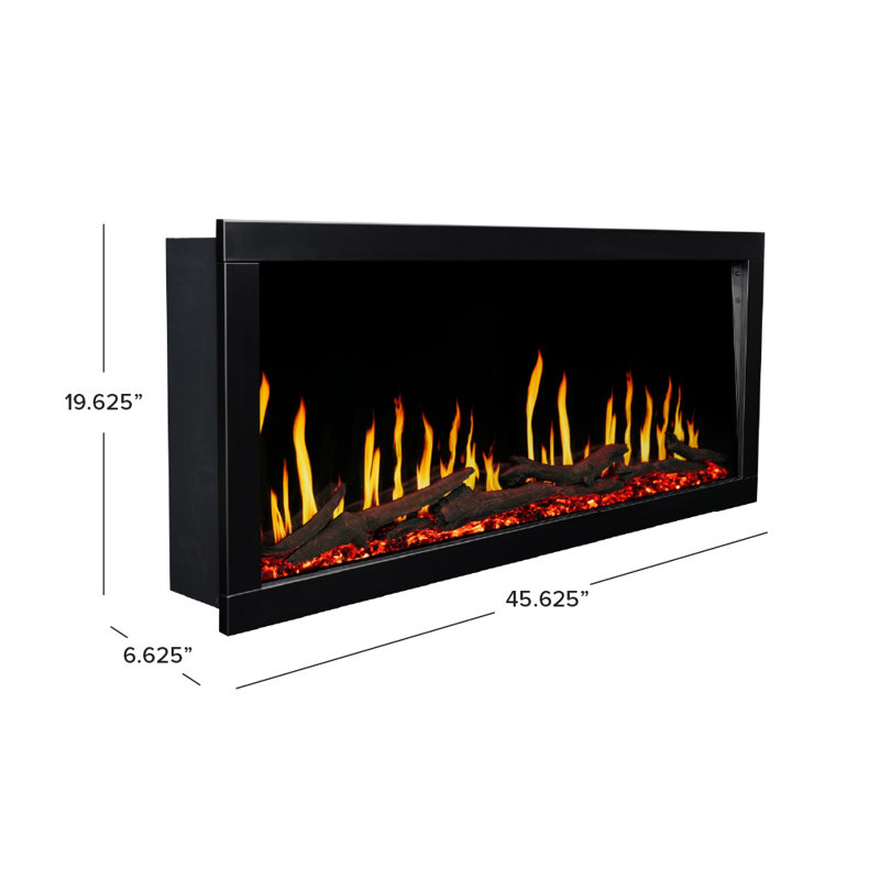 Luxe Electric Smart Fireplace with Heat, 46"