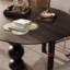 Table basse ronde en bois massif noir-1173061102