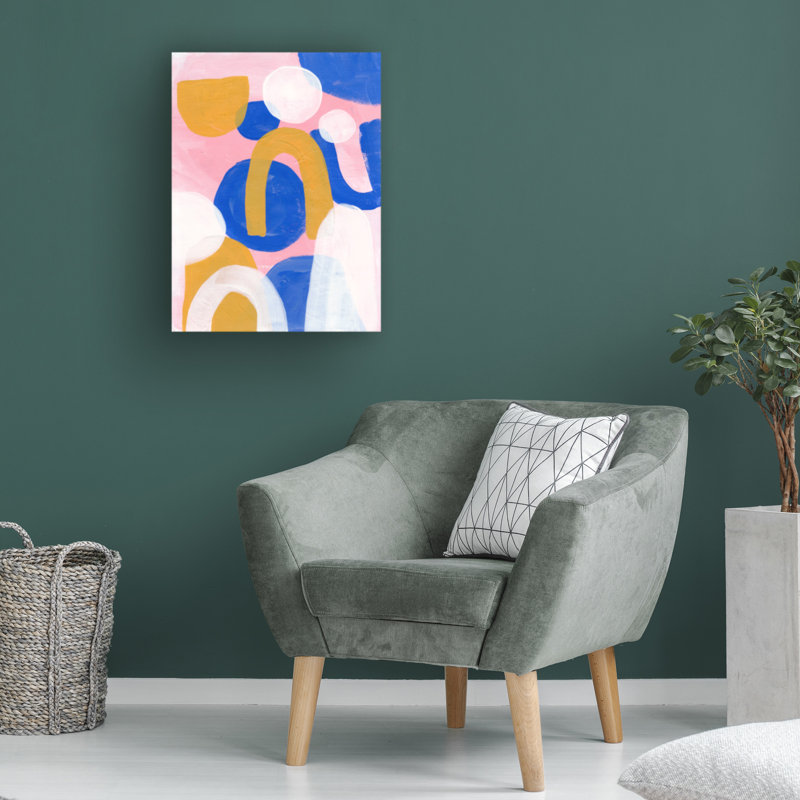Art sur toile rose, Ejaaz Haniff, H 14 po x l 19 po