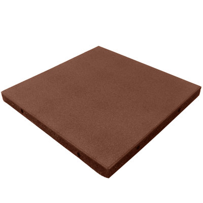 Eco-Safety 19.5'' L x 19.5'' W x 2.5'' Thick Rubber Playground Tiles