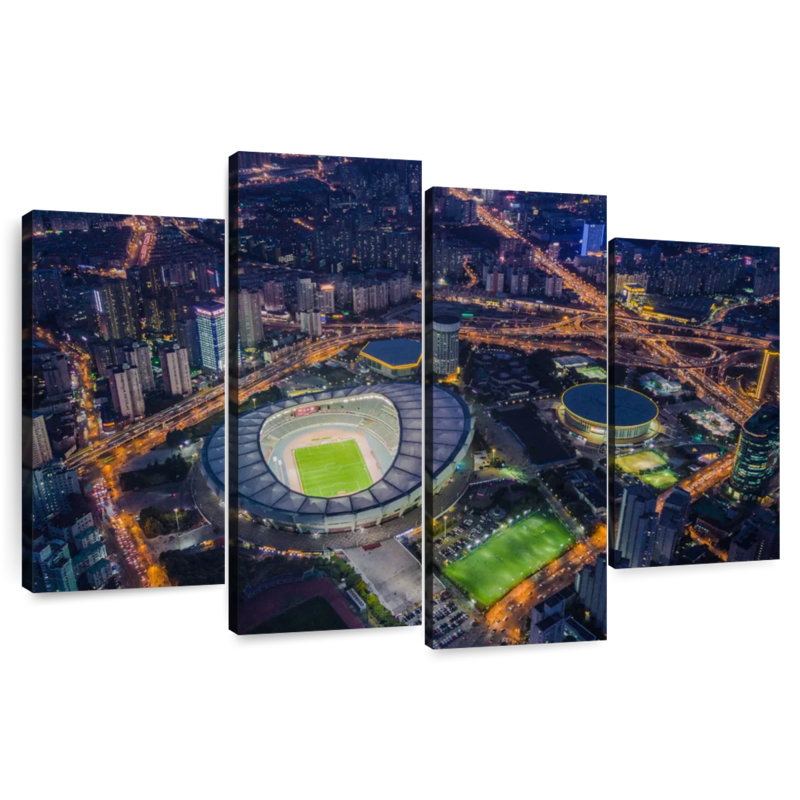 Sireci Shanghai Stadium Aerial View, 32" H x 52" W